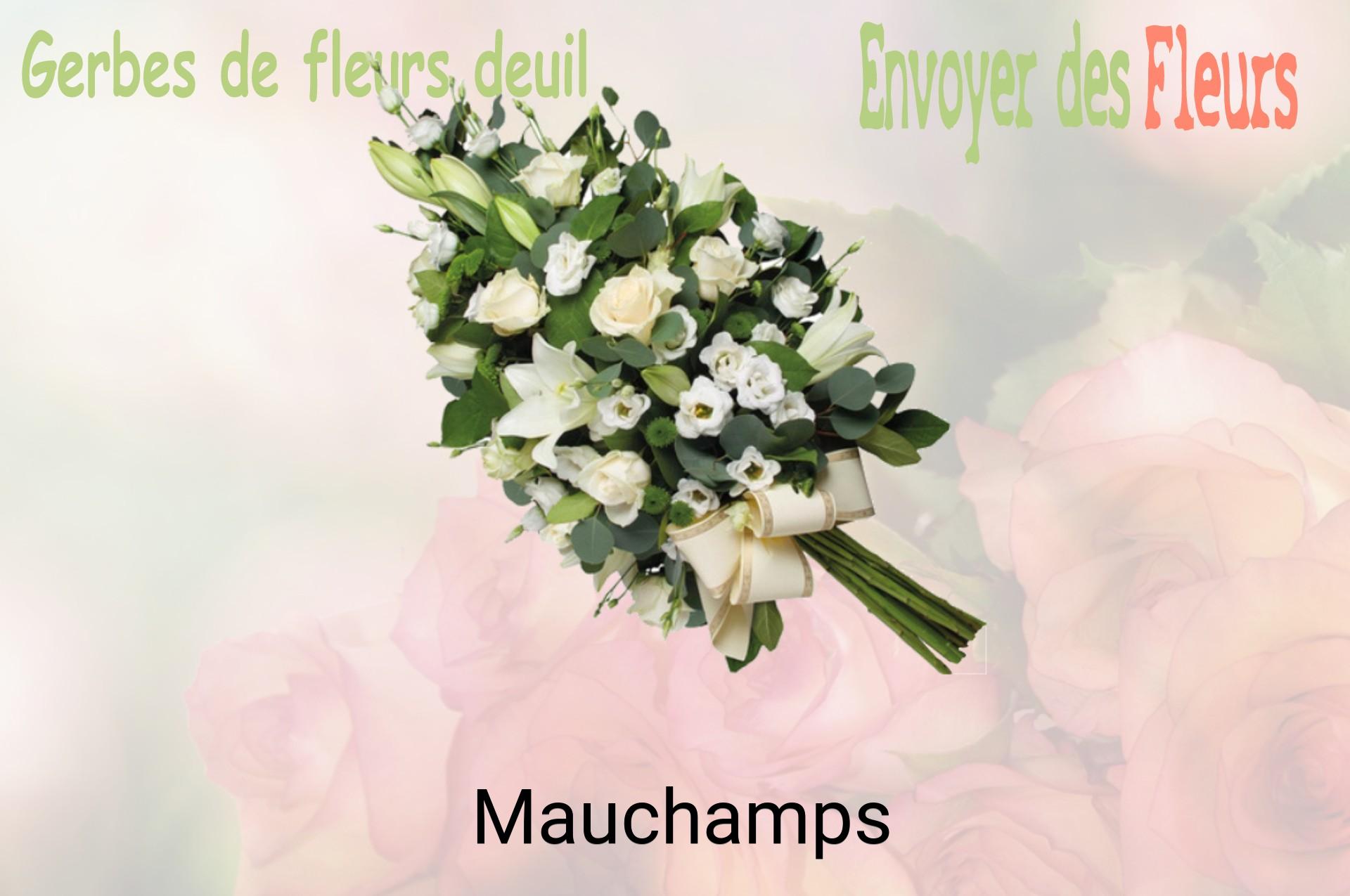 Gerbe de fleurs de deuil livrée à Mauchamps